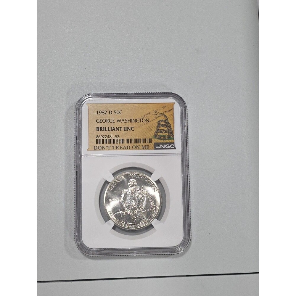 1982 D George Washington 50c Half Dollar NGC Brilliant Uncirculated 8692247-118